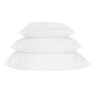 Three sizes of dog bed pillows by Plush Pup Inc