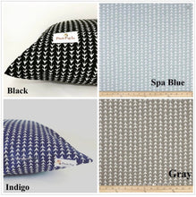 Load image into Gallery viewer, Vines Dog Bed Cover color options include black, spa blue, indigo, and gray