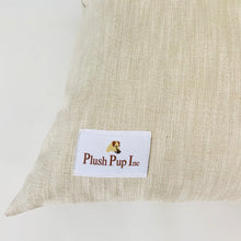 Load image into Gallery viewer, Plush Pup Inc tag on the corner of a dog bed cover